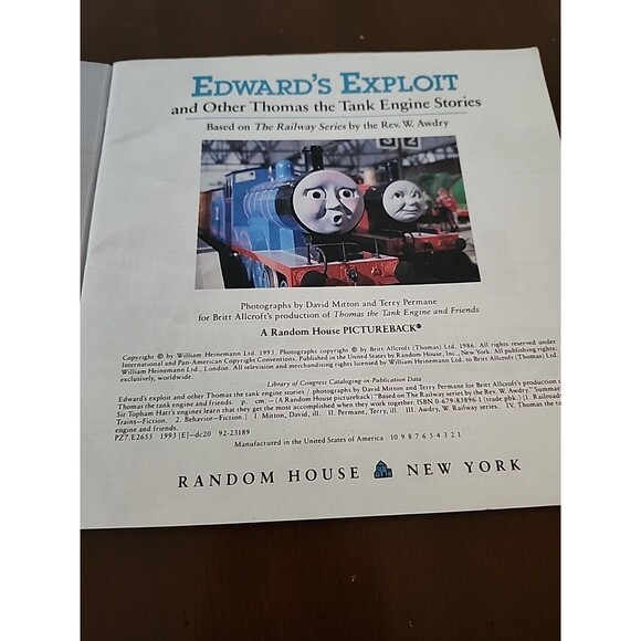 Vtg Edward's Exploit Other Thomas the Tank Engine Stories Wilbert V. Awdry Book - Picture 5 of 7